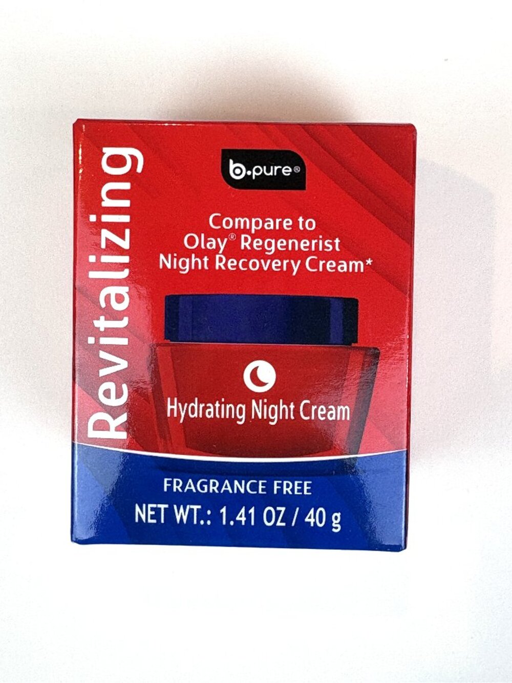 b.pure Revitalizing Hydrating Night Cream 1.41 oz (40 g) jar. New